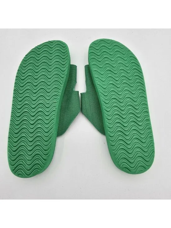 Green Slide Sandals women’s Size 43 Double Buckle Casual Slip-On Green Synthetic - Picture 3 of 4